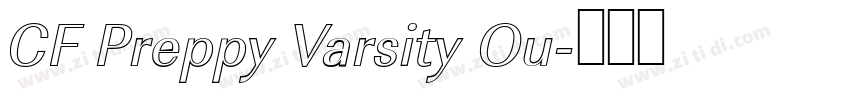 CF Preppy Varsity Ou字体转换